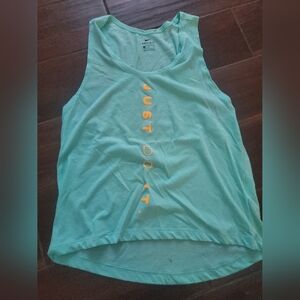 Nike Women's teal tank with orange details size medium